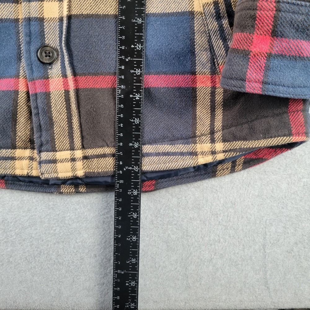 Y2K American Eagle Mens‎ Flannel Shirt Jacket Lined Corduroy Collar Lined Size M - Picture 4 of 8